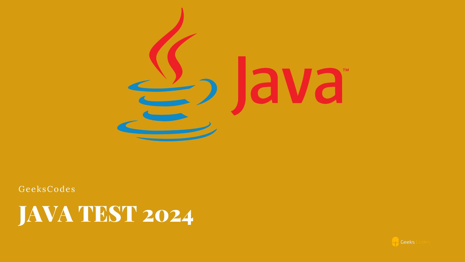 JAVA Test 2024 GeeksCodes